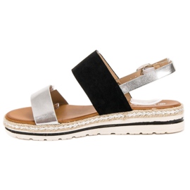 SHELOVET Sandale confortabile negru gri 1