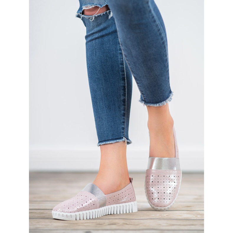 Filippo Încălțăminte slip-on cu sclipici roz 1