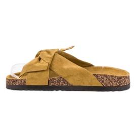 Cm Paris Papuci din piele galben 1