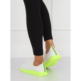 Alb și galben NB283 Fluorescență Pantofi sport de culoare galbenă 1