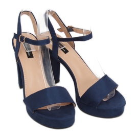 Sandale pe platforma HJ101 Blue albastru marin 1