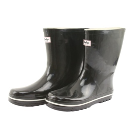 American Club galoși neizolați negri alb negru 3