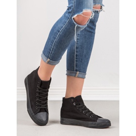 SHELOVET Adidași înalți negri negru 2