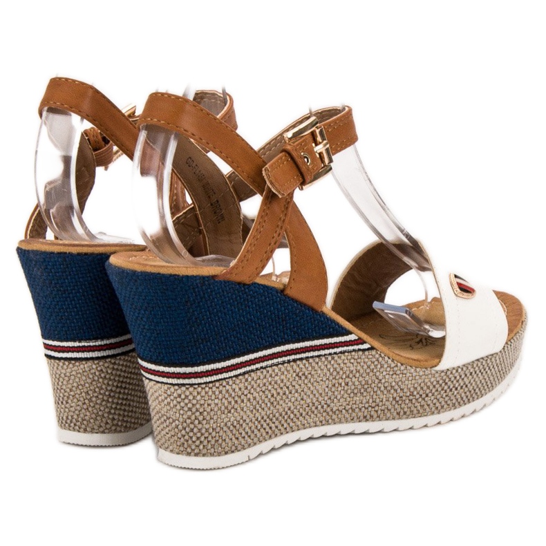 Goodin Sandale la modă alb maro 1 Goodin Sandale la modă alb maro 1