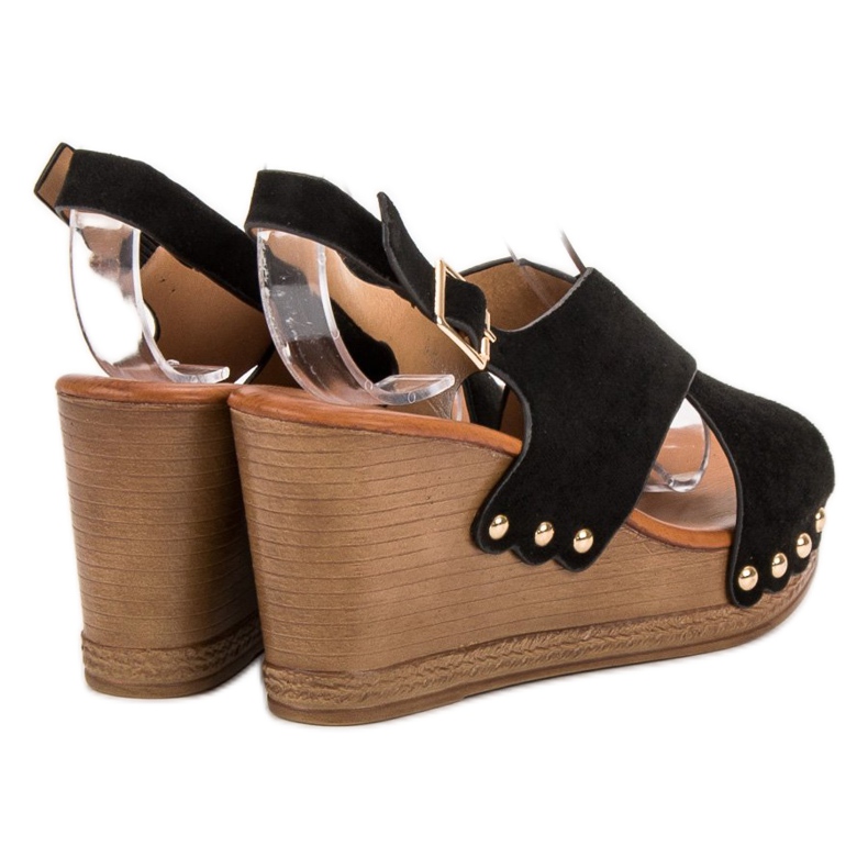 SHELOVET Sandale din piele intoarsa negru 1