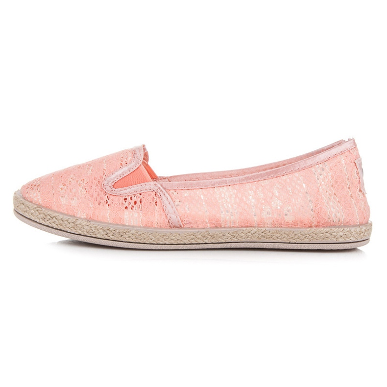 Balada Espadrile din Dantela Slip On portocale 2