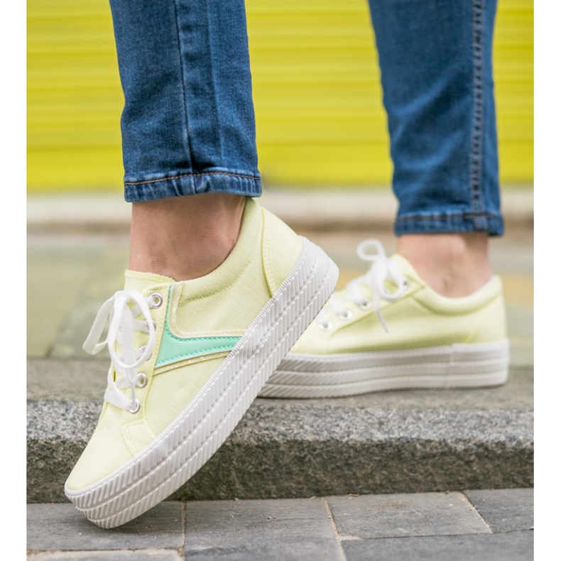 Kylie Adidași pe platformă galben 1