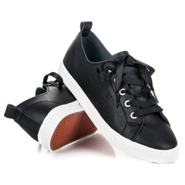 Kylie Pantofi Negri Legați Cu O Panglică negru 2