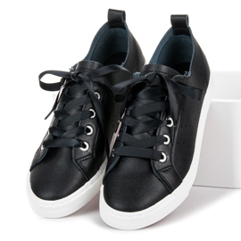 Kylie Pantofi Negri Legați Cu O Panglică negru 1