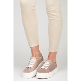 Kylie Adidași din satin pe platformă galben 1