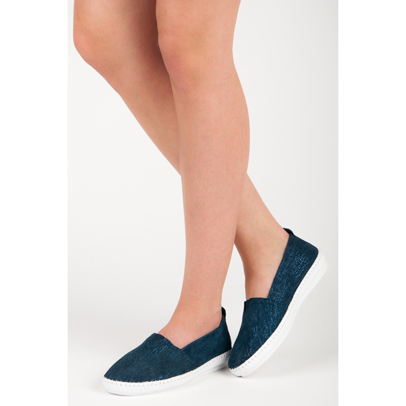 VINCEZA din piele albastru 2