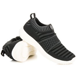 Kylie Adidași din material textil cu slip-on negru gri 1