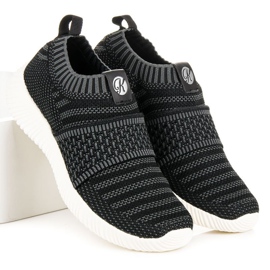 Kylie Adidași din material textil cu slip-on negru gri 2