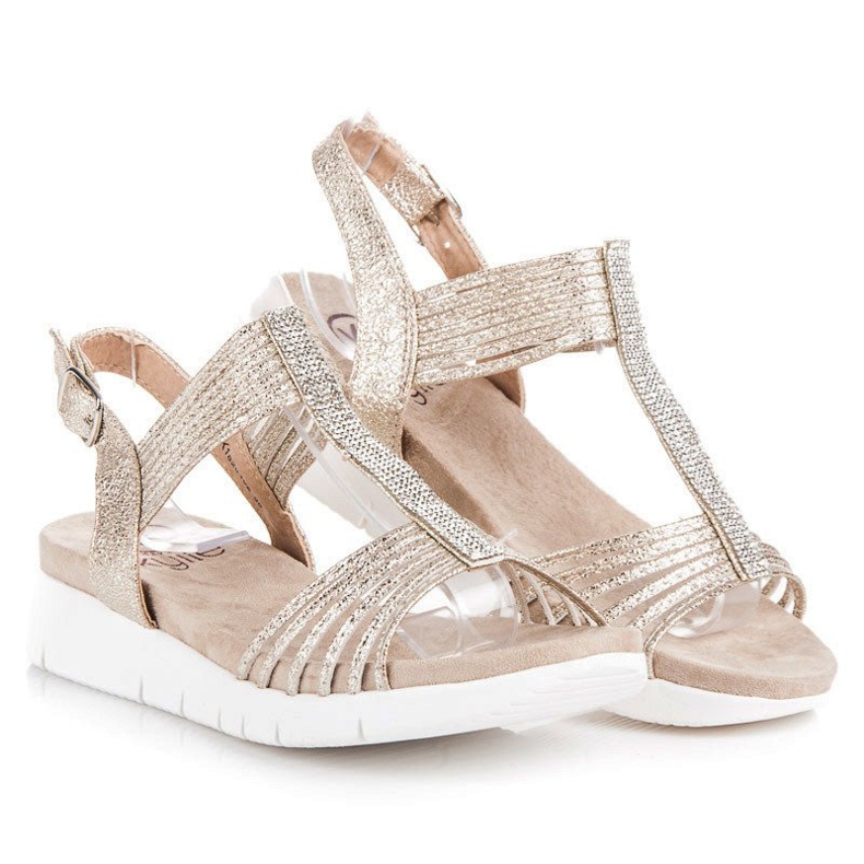 Kylie Sandale Cu Cristale galben 1