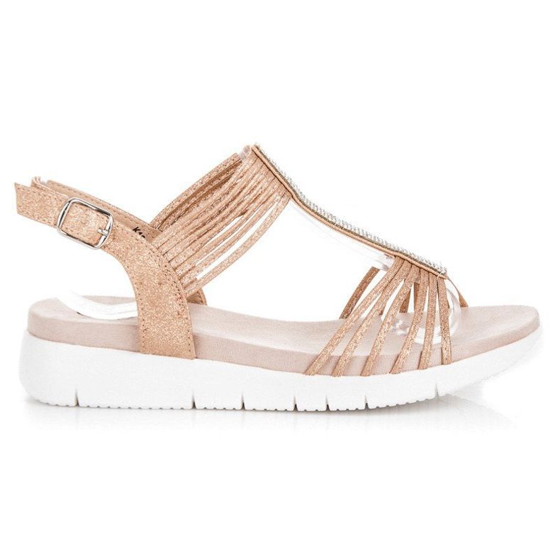 Kylie Sandale Cu Cristale maro 1