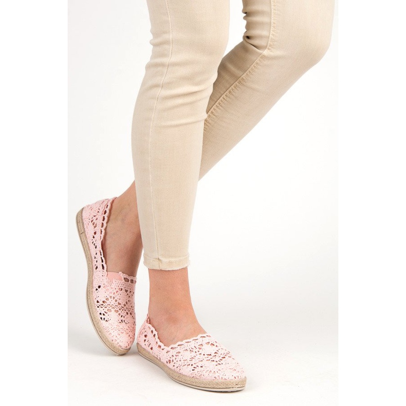 Seastar Espadrile din dantelă roz 1 Seastar Espadrile din dantelă roz 1