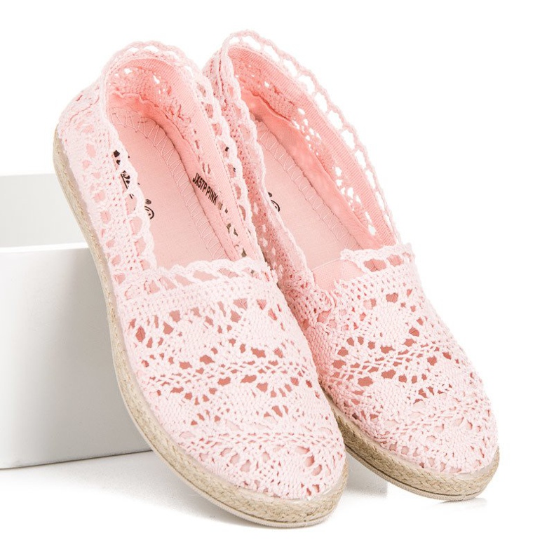 Seastar Espadrile din dantelă roz 2 Seastar Espadrile din dantelă roz 2