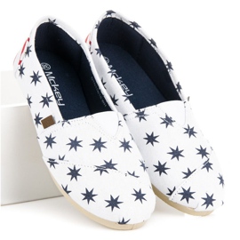 McKey Espadrile la modă alb albastru marin 1