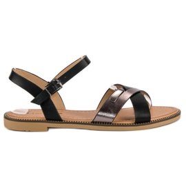 L. Lux. Shoes Sandale negre elegante negru 1