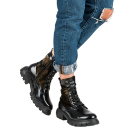 Kylie Cizme Glany Moro negru 1