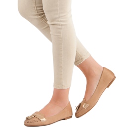 Small Swan Mocasini cu franjuri maro 1