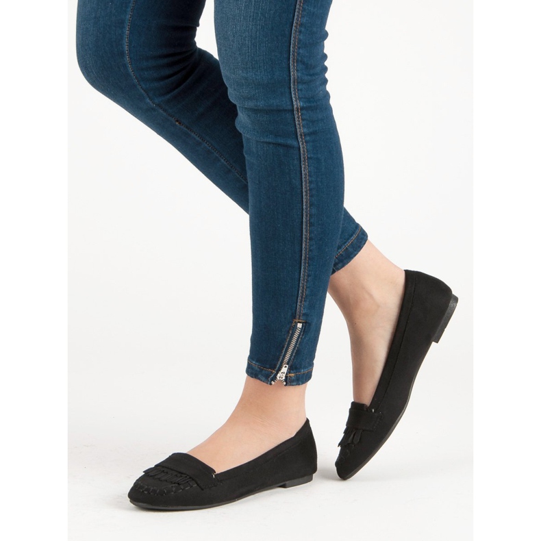 Small Swan Mocasini negri clasici negru 1