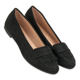 Small Swan Mocasini negri clasici negru 2