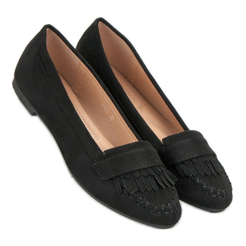 Small Swan Mocasini negri clasici negru 2