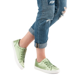 Kylie Adidași din satin verde 1 Kylie Adidași din satin verde 1