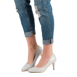 Vinceza Pompe cu sclipici gri 1