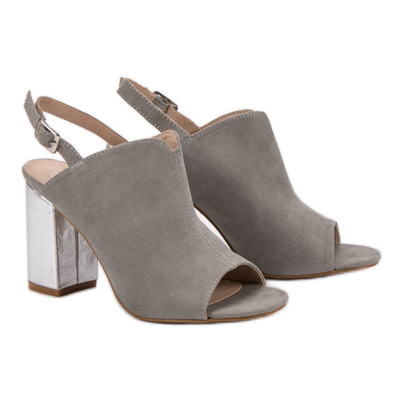 Sandale construite pe un bar VINCEZA gri 1