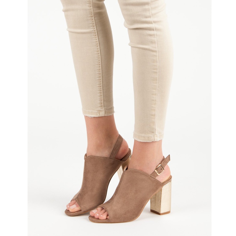 Sandale construite pe un bar VINCEZA maro 1