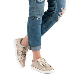 Kylie Adidași casual de aur 2