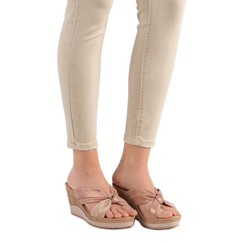 Sandale cu toc VINCEZA roz 2