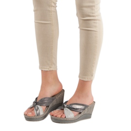 Sandale cu toc VINCEZA gri 1