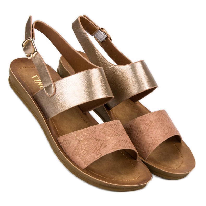 Sandale confortabile VINCEZA galben 1