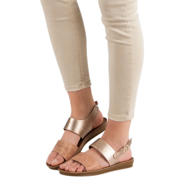 Sandale confortabile VINCEZA galben 2