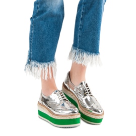 Corina Pantofi cu pană la modă gri 1