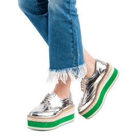 Corina Pantofi cu pană la modă gri 2