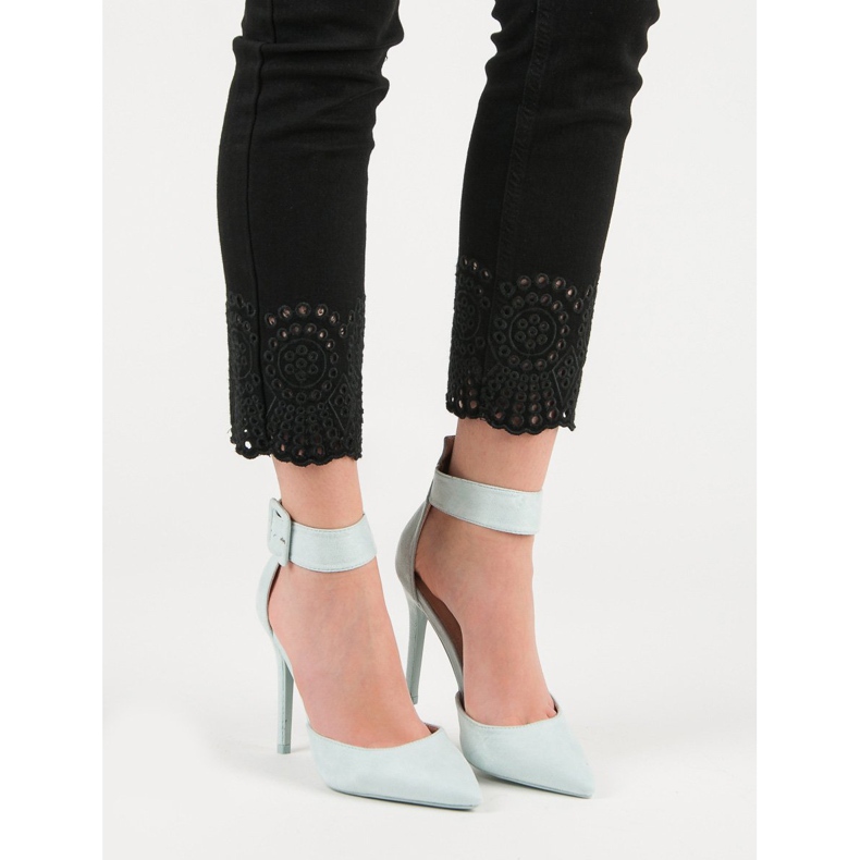 Tocuri din piele de căprioară albastră albastru 1