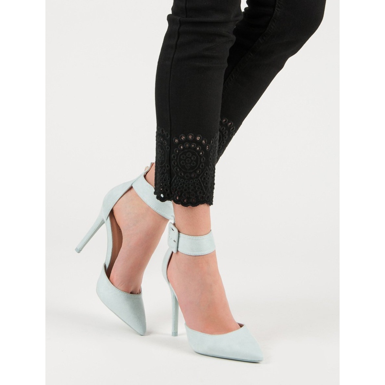 Tocuri din piele de căprioară albastră albastru 2