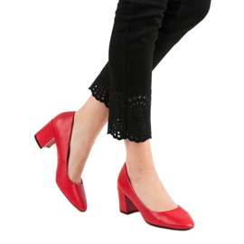 Ideal Shoes Pompele roșii clasice roșu 2 Ideal Shoes Pompele roșii clasice roșu 2