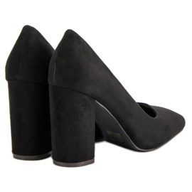 Sweet Shoes Pompe din piele de căprioară pe un stâlp negru 2