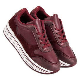 Pantofi sport Burgundy multicolor roșu 2