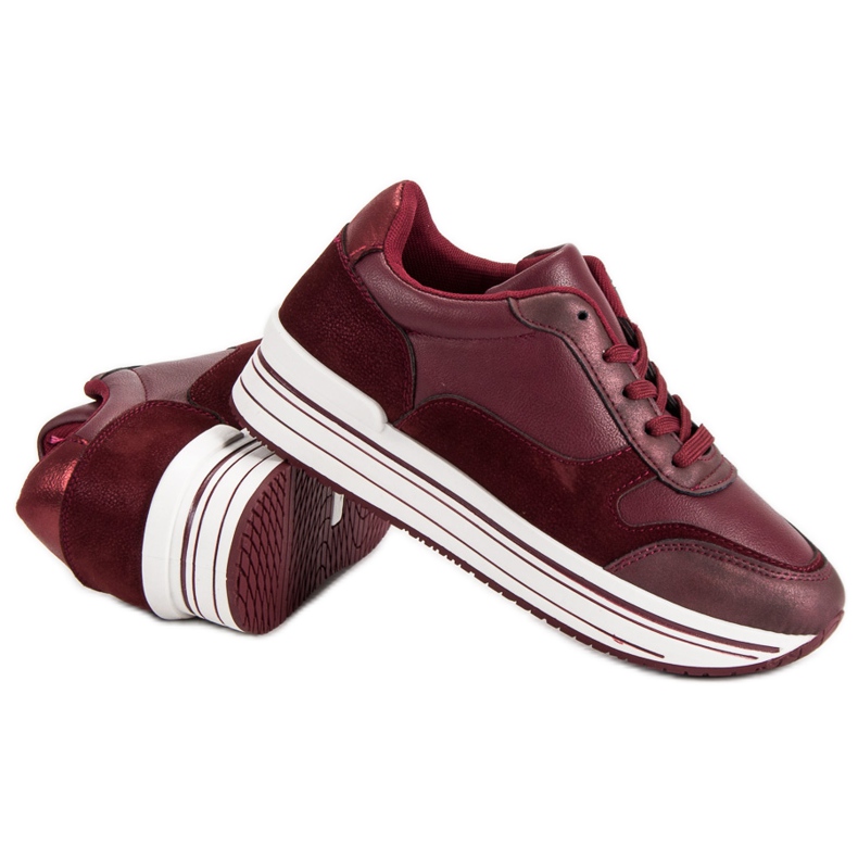 Pantofi sport Burgundy multicolor roșu 1