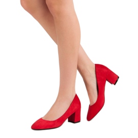 Ideal Shoes Pompele roșii pe un stâlp roșu 2
