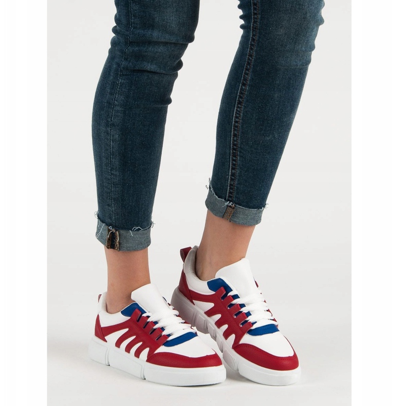 SHELOVET Încălțăminte sport confortabilă alb roșu 1 SHELOVET Încălțăminte sport confortabilă alb roșu 1