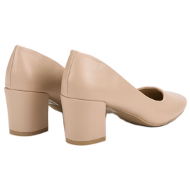 Ideal Shoes Pompele clasice bej 1