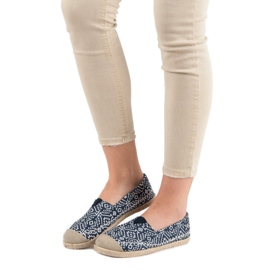 Espadrile etnice la modă albastru albastru marin 5
