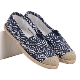 Espadrile etnice la modă albastru albastru marin 1